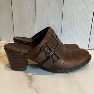Women’s Born Brown Heeled Clogs
